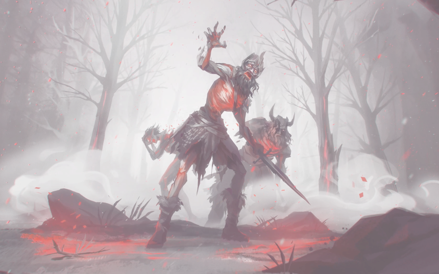 Battle scene background